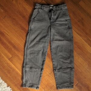 Everlane Utility Barrel Pants, grey denim, 26 regular